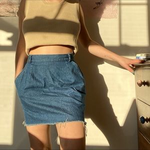 Denim mini skirt
